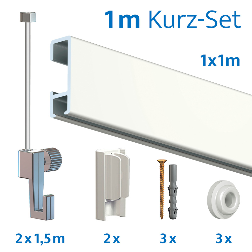bilderschienen kurz set 1meter
